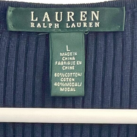 Lauren Ralph Lauren Sleeveless Blue Dress Size Large EUC - Picture 3 of 5